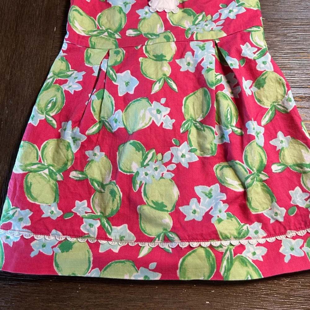 Janie and Jack Lime print Dress size 4 - Picture 5 of 9
